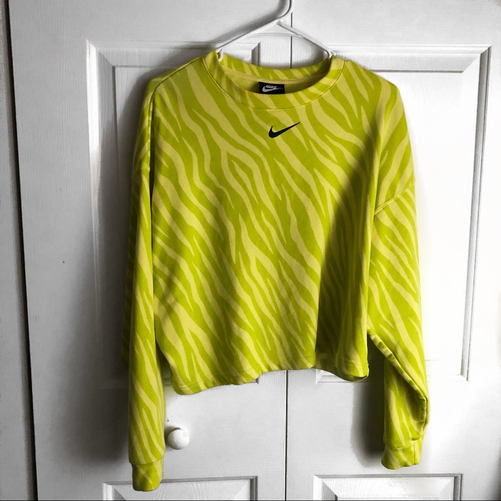 Nike icon flash zebra neon crewneck